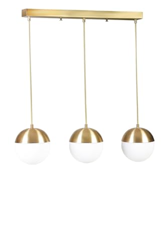 Elegant Gold & White Chandelier, Adjustable Height, Metal Body with Antique Coating, 15 cm Cap Diameter, 55 cm Base Plate | E27 Max 40W | Stylish Lighting for Home Decor Elegant Gold & White Chandelier, Adjustable Height, Metal Body with Antique Coating, 15 cm Cap Diameter, 55 cm Base Plate | E27 Max 40W | Stylish Lighting for Home Decor von Opviq