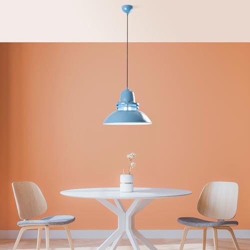 Elegant Light Blue Chandelier, Adjustable Height 34-123 cm, Metal Body, Ø34 cm, E27 Socket, Perfect for Modern Home Decor | Stylish & Functional Lighting von Opviq