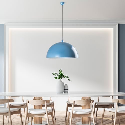 Elegant Light Blue Chandelier, Adjustable Height 45-135 cm, Metal Body, Ø60 cm, E27 Socket, Perfect for Modern Home Decor | Stylish & Functional Lighting Elegant Light Blue Chandelier, Adjustable Height 45-135 cm, Metal Body, Ø60 cm, E27 Socket, Perfect for Modern Home Decor | Stylish & Functional Lighting von Opviq