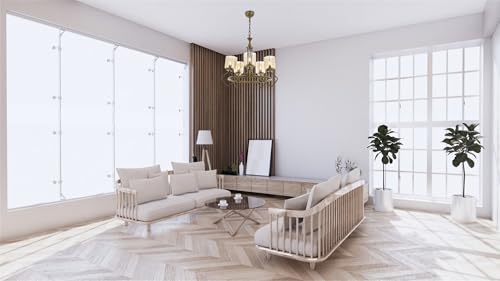 Elegant Metal Chandelier, Antiquation Finish, 90 cm Length, 60 cm Diameter | 5 x E14 Max 4W | Modern Design for Stylish Home Décor, IP20 Rated Elegant Metal Chandelier, Antiquation Finish, 90 cm Length, 60 cm Diameter | 5 x E14 Max 4W | Modern Design for Stylish Home Décor, IP20 Rated von Opviq