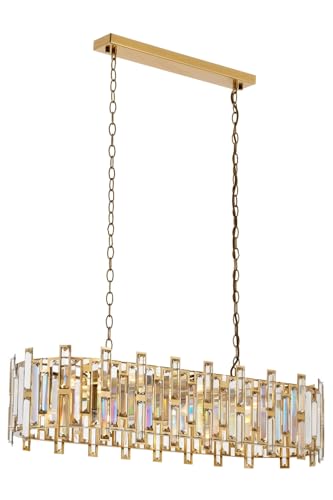 Elegant Vintage Chandelier, Metal Body with Crystal Cap, 105 cm Height, 90 cm Width | 13 x E14 Max 40W | Glamorous Copper Baroque Design for Hotels & Homes von Opviq