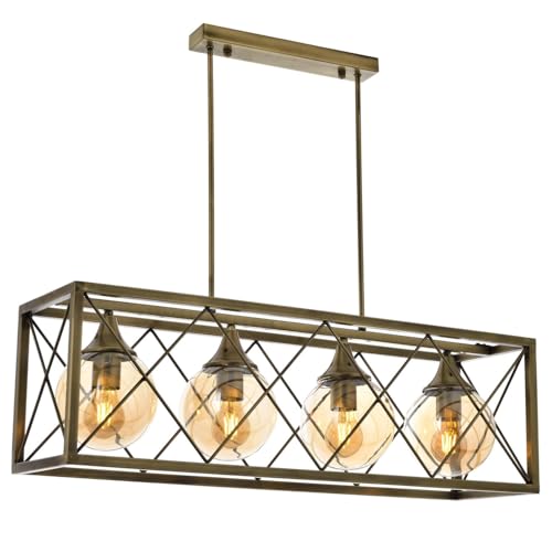 Elegant Vintage Copper Chandelier, 80 cm | Metal Body, Glass Cap, 4 x E27 Max 40W | Modern Industrial Design for Glamorous Home Décor Elegant Vintage Copper Chandelier, 80 cm | Metal Body, Glass Cap, 4 x E27 Max 40W | Modern Industrial Design for Glamorous Home Décor von Opviq