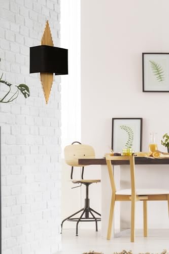 Elegant Wall Lamp, Gold & Black, 65 cm Height | Metal Body, Fabric Cap, 31-21 cm Diameter | 1 x 3.15W LED, Battery Operated, IP20 | Stylish Lighting for Home Decor Elegant Wall Lamp, Gold & Black, 65 cm Height | Metal Body, Fabric Cap, 31-21 cm Diameter | 1 x 3.15W LED, Battery Operated, IP20 | Stylish Lighting for Home Decor von Opviq