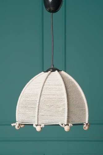 Elegant White Chandelier, 22 cm Height x 30 cm Width, Plastic Body, E27 Socket Max 40W, Adjustable Cable 80 cm | Perfect for Modern Home Decor von Opviq
