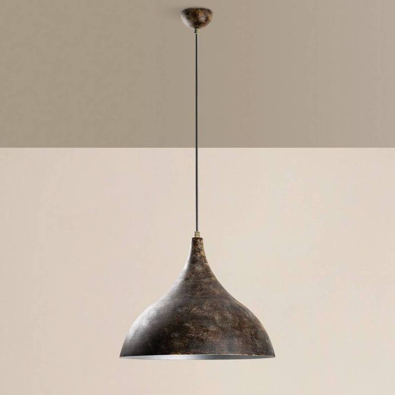 Hängeleuchte Bitlislim, antikbraun, Ø 41 cm, Metall, E27 Hängeleuchte Bitlislim, antikbraun, Ø 41 cm, Metall, E27 von Opviq