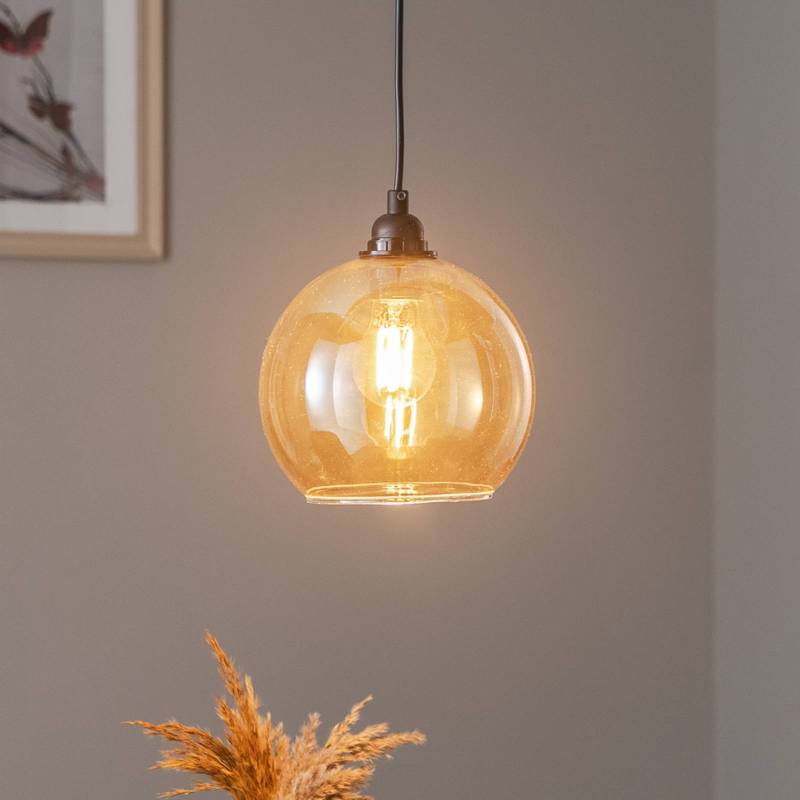 Hängeleuchte Gold 020 1-flammig Glas Ø20cm von Opviq