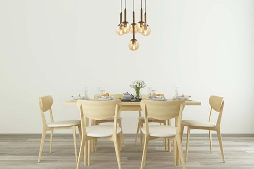 Industrial Chandelier, Antiquation Metal Body, 90 cm Length, 50 cm Diameter, 6 x E27 Max 6W, IP20, Perfect for Modern Home Decor & Lighting Industrial Chandelier, Antiquation Metal Body, 90 cm Length, 50 cm Diameter, 6 x E27 Max 6W, IP20, Perfect for Modern Home Decor & Lighting von Opviq