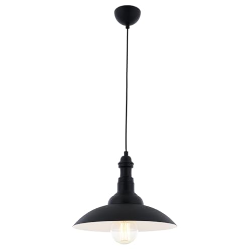Modern Industrial Chandelier, Black Metal Body, 90 cm Height, 35 cm Diameter, E27 Socket, Max 40W | Stylish Scandinavian Design for Home & Office Modern Industrial Chandelier, Black Metal Body, 90 cm Height, 35 cm Diameter, E27 Socket, Max 40W | Stylish Scandinavian Design for Home & Office von Opviq