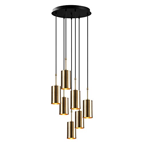 Opviq Deckenleuchte Chandelier Lamp Lampe (7er Gold Windspiel) von Opviq