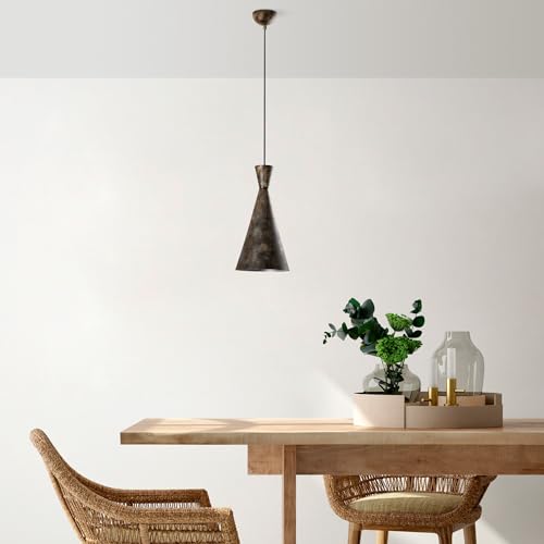 Opviq Elegant Adjustable Chandelier, Antiquation Finish, Ø19 cm, Height 45-134 cm | Metal Body, 1 x E27 Socket, 90 cm Cable | Perfect for Modern Spaces Opviq Elegant Adjustable Chandelier, Antiquation Finish, Ø19 cm, Height 45-134 cm | Metal Body, 1 x E27 Socket, 90 cm Cable | Perfect for Modern Spaces von Opviq