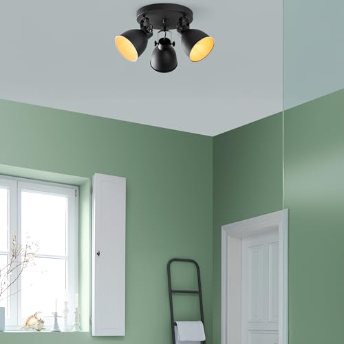 Opviq Elegant Black Chandelier, Metal Body, 46 cm Diameter, Non-Adjustable Height, 3 x E14 Socket, Perfect for Modern Living Spaces, IP20 Rated von Opviq