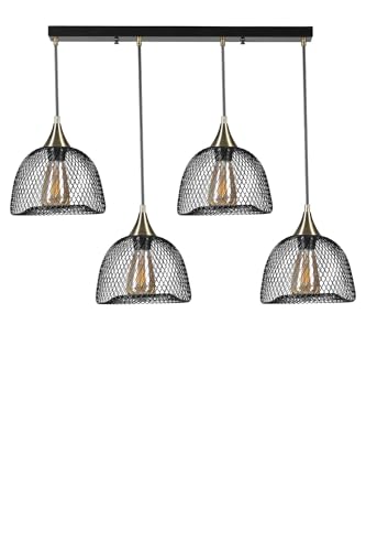 Opviq Elegant Black Chandelier, Metal Body, Adjustable Height, Antique Coated Finish, 21 cm Cap, 65 cm Base Plate | E27 Socket, Max 40W | Perfect for Modern Spaces Opviq Elegant Black Chandelier, Metal Body, Adjustable Height, Antique Coated Finish, 21 cm Cap, 65 cm Base Plate | E27 Socket, Max 40W | Perfect for Modern Spaces von Opviq