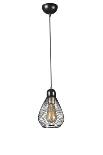 Opviq Elegant Black and Gold Chandelier, Adjustable Height 70 cm, Metal Body with Antique Coating, E27 Socket Max 40W | Perfect for Modern Decor Opviq Elegant Black and Gold Chandelier, Adjustable Height 70 cm, Metal Body with Antique Coating, E27 Socket Max 40W | Perfect for Modern Decor von Opviq