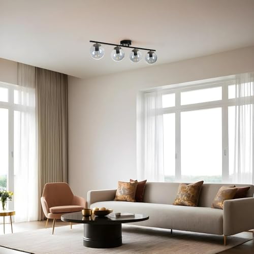 Opviq Elegant Black & Fume Chandelier, Metal Body, 15 cm Diameter, 20 cm Height, 75 cm Length, E27 Socket, Max 40W, IP20 | Perfect for Modern Spaces Opviq Elegant Black & Fume Chandelier, Metal Body, 15 cm Diameter, 20 cm Height, 75 cm Length, E27 Socket, Max 40W, IP20 | Perfect for Modern Spaces von Opviq