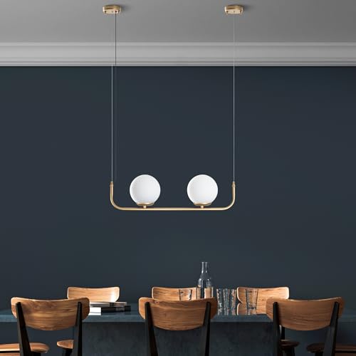 Opviq Elegant Gold Chandelier, Adjustable Height 20-110 cm, Metal Body, 2 x E14 Socket, 15 cm Cap Diameter, Perfect for Modern Living Spaces, IP21 Rated Opviq Elegant Gold Chandelier, Adjustable Height 20-110 cm, Metal Body, 2 x E14 Socket, 15 cm Cap Diameter, Perfect for Modern Living Spaces, IP21 Rated von Opviq