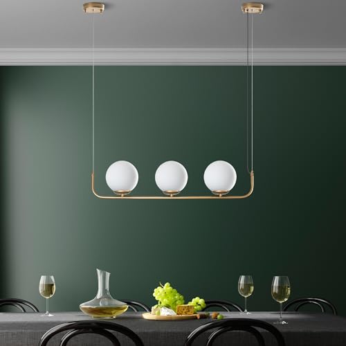 Opviq Elegant Gold Chandelier, Adjustable Height 20-110 cm, Metal Body, 3 x E14 Sockets, 15 cm Cap Diameter, IP24 Rated | Perfect for Modern Interiors Opviq Elegant Gold Chandelier, Adjustable Height 20-110 cm, Metal Body, 3 x E14 Sockets, 15 cm Cap Diameter, IP24 Rated | Perfect for Modern Interiors von Opviq