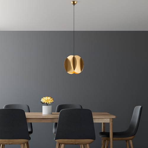Opviq Elegant Gold Chandelier, Adjustable Height 40-115 cm, Metal Body, Ø25 cm, E27 Socket, 90 cm Cable, Stylish Lighting for Modern Spaces, IP20 Rated Opviq Elegant Gold Chandelier, Adjustable Height 40-115 cm, Metal Body, Ø25 cm, E27 Socket, 90 cm Cable, Stylish Lighting for Modern Spaces, IP20 Rated von Opviq
