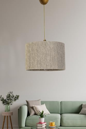 Opviq Elegant Green Chandelier, 20 cm Height x 30 cm Width, Plastic Body with Cotton Cap, E27 Socket (Max 40W), Adjustable Cable (60 cm) | Perfect for Modern Decor von Opviq