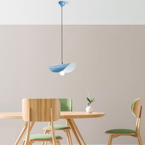 Opviq Elegant Light Blue Chandelier, Adjustable Height 17-106 cm, Metal Body, Ø10 Base Plate, E27 Socket, Perfect for Modern Decor | Stylish & Functional Lighting von Opviq