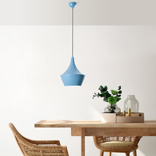 Opviq Elegant Light Blue Chandelier, Adjustable Height 37-130 cm, Metal Body, Ø23 cm, E27 Socket, Perfect for Modern Decor | Stylish & Functional Lighting Opviq Elegant Light Blue Chandelier, Adjustable Height 37-130 cm, Metal Body, Ø23 cm, E27 Socket, Perfect for Modern Decor | Stylish & Functional Lighting von Opviq
