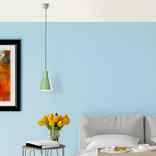 Opviq Elegant Mint Chandelier, Adjustable Height 27-114 cm, Metal Body, Ø14 cm Shade, E27 Socket, Perfect for Modern Spaces, Stylish & Functional Design von Opviq