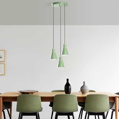 Opviq Elegant Mint Chandelier, Metal Body, 40 cm Diameter, Adjustable Height 75-114 cm, 3 x E27 Max 40W, Stylish Lighting for Modern Spaces, IP20 Opviq Elegant Mint Chandelier, Metal Body, 40 cm Diameter, Adjustable Height 75-114 cm, 3 x E27 Max 40W, Stylish Lighting for Modern Spaces, IP20 von Opviq