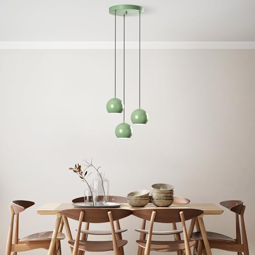 Opviq Elegant Mint Chandelier, Metal Body, 45 cm Diameter, Adjustable Height 45-111 cm, 3 x E27 Socket, Stylish Lighting for Modern Spaces, IP20 Rated Opviq Elegant Mint Chandelier, Metal Body, 45 cm Diameter, Adjustable Height 45-111 cm, 3 x E27 Socket, Stylish Lighting for Modern Spaces, IP20 Rated von Opviq