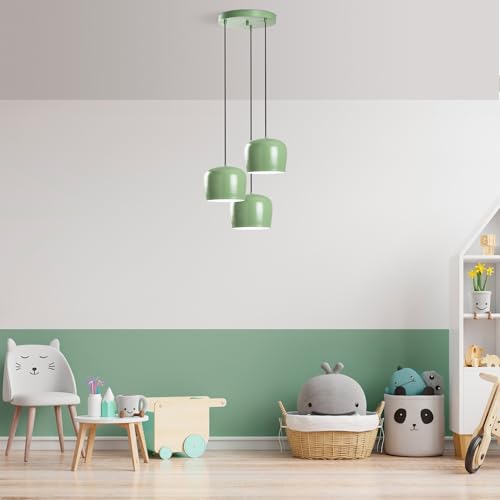 Opviq Elegant Mint Chandelier, Metal Body, 45 cm Diameter, Adjustable Height 45-114 cm, 3 x E27 Socket, Perfect for Modern Spaces, Stylish & Functional Design Opviq Elegant Mint Chandelier, Metal Body, 45 cm Diameter, Adjustable Height 45-114 cm, 3 x E27 Socket, Perfect for Modern Spaces, Stylish & Functional Design von Opviq