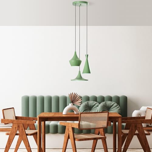Opviq Elegant Mint Chandelier, Metal Body, Adjustable Height 45-135 cm, Ø45 cm | 3 x E27 Max 40W, Stylish Lighting for Modern Spaces, IP20 Opviq Elegant Mint Chandelier, Metal Body, Adjustable Height 45-135 cm, Ø45 cm | 3 x E27 Max 40W, Stylish Lighting for Modern Spaces, IP20 von Opviq