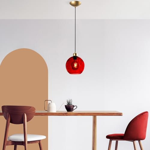 Opviq Elegant Red Chandelier, Adjustable Height 40-120 cm, Metal Body, Ø20 cm Cap, Ø14 cm Base, 1 x E27 Socket, Perfect for Modern Decor | IP20 Rated Opviq Elegant Red Chandelier, Adjustable Height 40-120 cm, Metal Body, Ø20 cm Cap, Ø14 cm Base, 1 x E27 Socket, Perfect for Modern Decor | IP20 Rated von Opviq