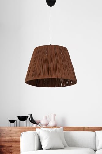 Opviq Elegant Tile Red Chandelier, 20 cm Height x 30 cm Width, Plastic Body, E27 Socket (Max 40W), 60 cm Adjustable Cable | Perfect for Modern Decor von Opviq