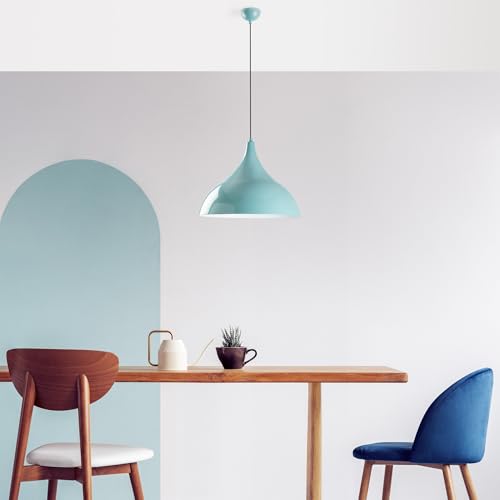 Opviq Elegant Turquoise Chandelier, Adjustable Height 42-133 cm, Metal Body, Ø41 cm, E27 Socket, Perfect for Modern Living Spaces | Stylish Lighting Solution von Opviq