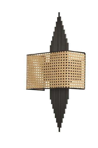 Opviq Elegant Wall Lamp with Metal Body & Fabric Lampshade, 30 cm Diameter, 65 cm Height | Gold & Black Finish, E14 Socket, Max 40W | Perfect for Modern Decor Opviq Elegant Wall Lamp with Metal Body & Fabric Lampshade, 30 cm Diameter, 65 cm Height | Gold & Black Finish, E14 Socket, Max 40W | Perfect for Modern Decor von Opviq