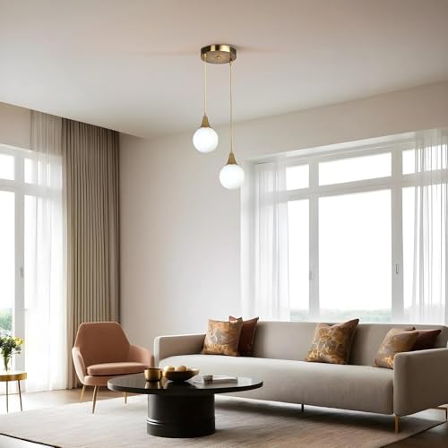 Opviq Elegant White and Gold Chandelier, Metal Body, Adjustable Height 70 cm, 25 cm Diameter, E27 Socket, Max 40W, IP20 | Perfect for Modern Decor Opviq Elegant White and Gold Chandelier, Metal Body, Adjustable Height 70 cm, 25 cm Diameter, E27 Socket, Max 40W, IP20 | Perfect for Modern Decor von Opviq