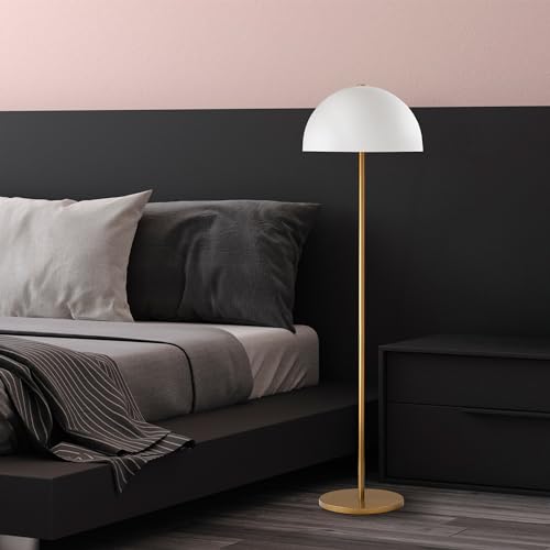 Opviq Fulgor Stehleuchte | Gold Metallkörper | 40x23 cm Kappe von Opviq