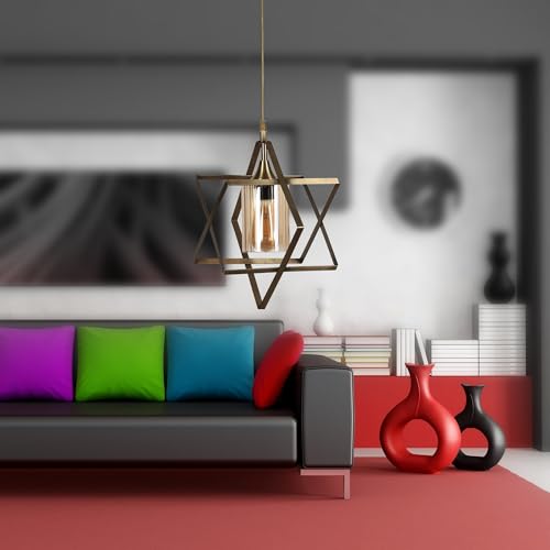 Opviq Glamorous Chandelier with Metal Body & Glass Cap, Adjustable Height 70 cm, 25 cm Diameter, E27 Socket Max 40W | Elegant Lighting for Modern Spaces Opviq Glamorous Chandelier with Metal Body & Glass Cap, Adjustable Height 70 cm, 25 cm Diameter, E27 Socket Max 40W | Elegant Lighting for Modern Spaces von Opviq