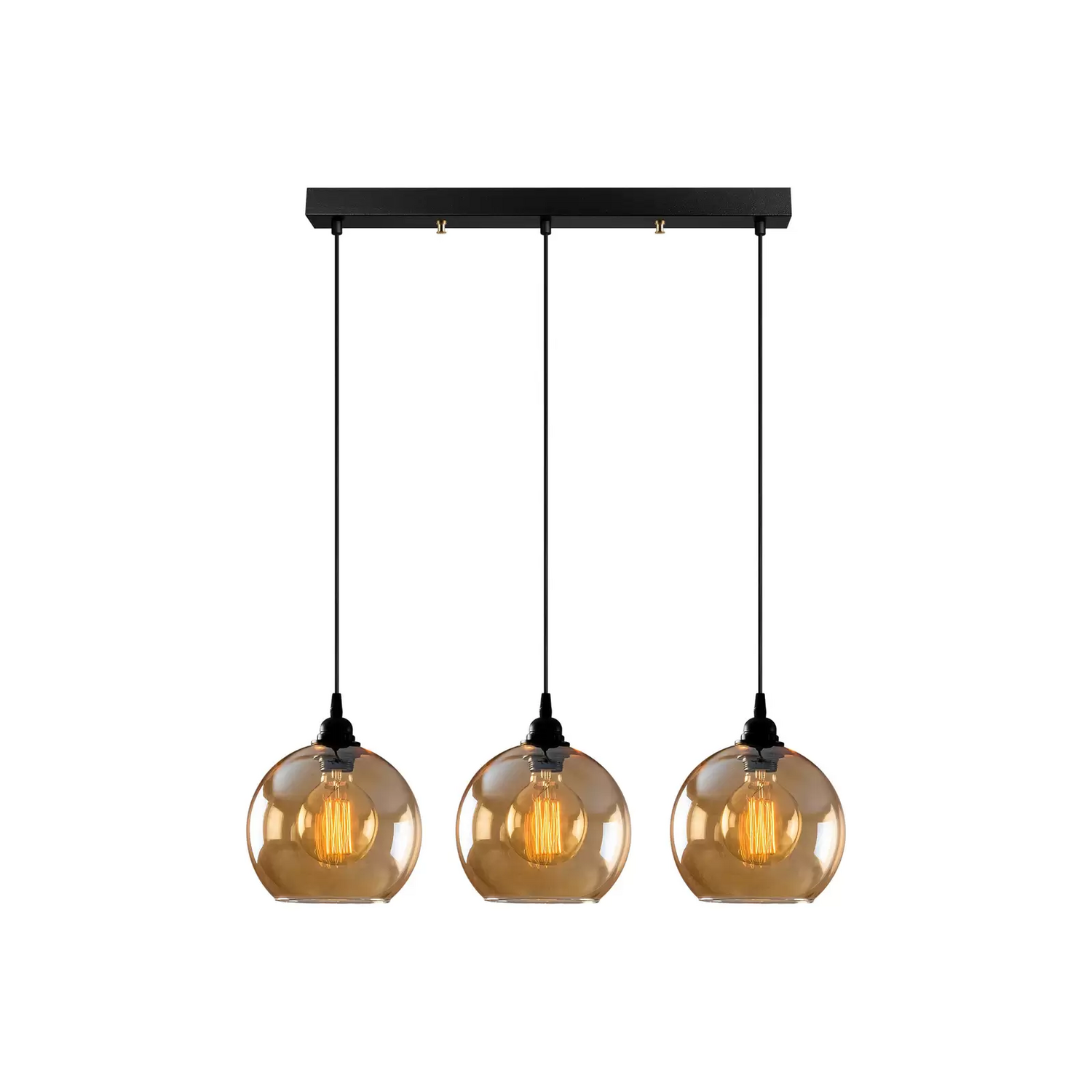 Opviq Hängelampe Gold 022 Hängeleuchte Leuchte Lampe 3 Flammig Linear Glas ø2620 B-Ware von Opviq