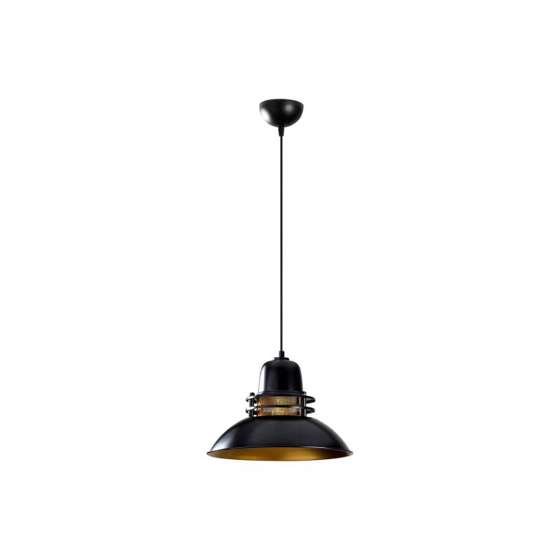 Opviq Hängeleuchte Pendelleuchte Lampe E27 Metall Schwarz Gold 34cm Austauschbar B-Ware von Opviq