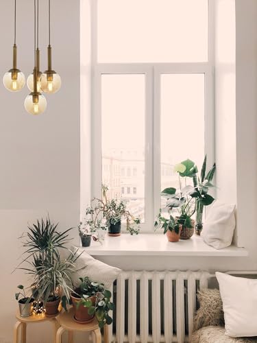 Opviq Industrial Chandelier with Metal Body & Glass Cap, 90 cm Length, 40 cm Diameter | 4 x E27 Max 6W | Antiquation Color, IP20 | Perfect for Modern Spaces Opviq Industrial Chandelier with Metal Body & Glass Cap, 90 cm Length, 40 cm Diameter | 4 x E27 Max 6W | Antiquation Color, IP20 | Perfect for Modern Spaces von Opviq