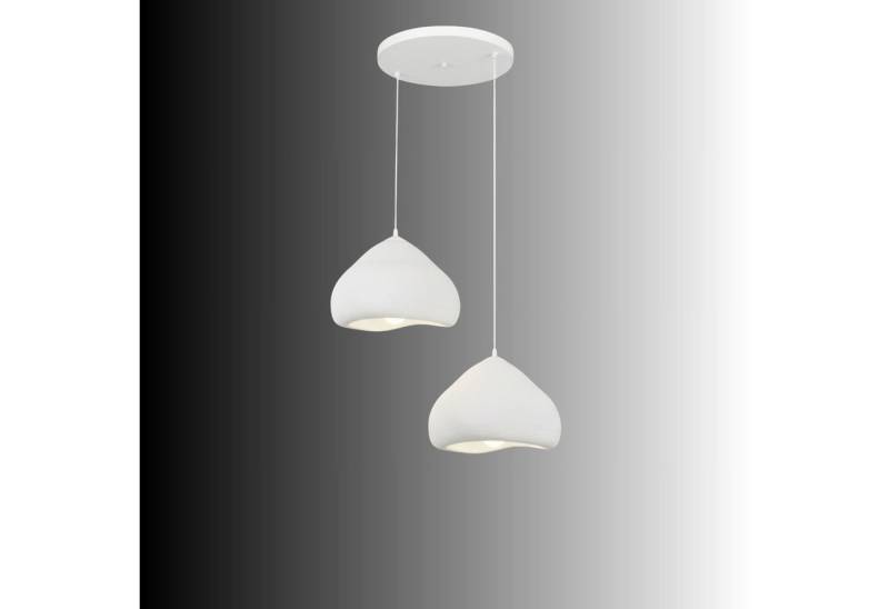 Opviq Kronleuchter Design Leuchte, Höhenverstellbar 55-115, Abhängig vom Leuchtmittel, Design Pendelleuchte Weiß – Fiberglas-– 1-, 2- oder 3-flammig wählbar von Opviq