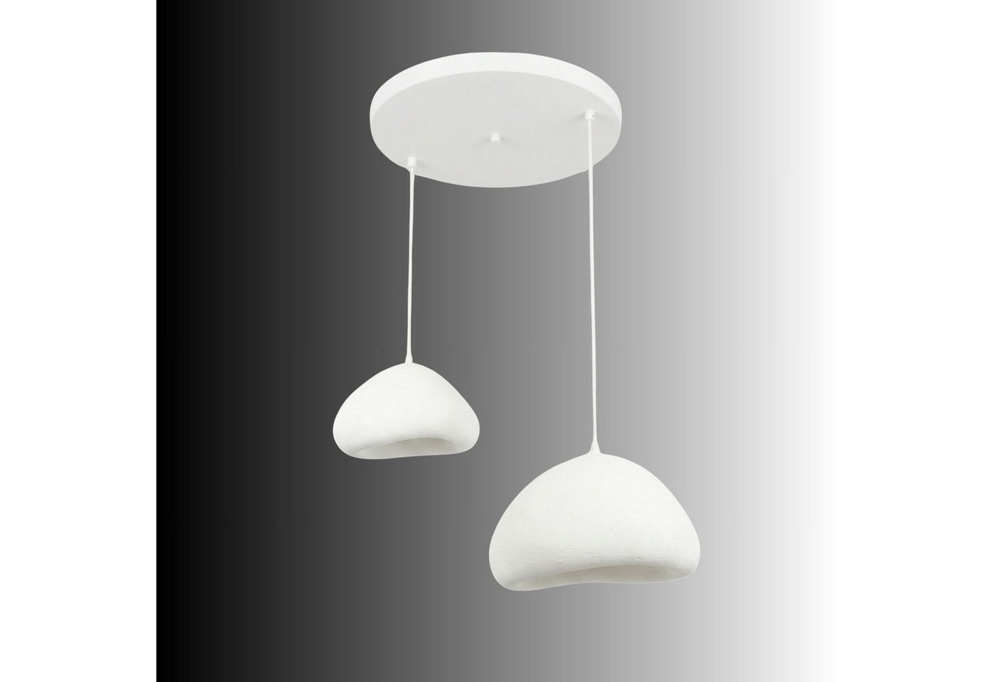 Opviq Kronleuchter Design Leuchte, Verstellbare Höhe 50-115, Abhängig vom Leuchtmittel, Design Pendelleuchte Weiß – Fiberglas-– 1-, 2- oder 3-flammig wählbar Opviq Kronleuchter Design Leuchte, Verstellbare Höhe 50-115, Abhängig vom Leuchtmittel, Design Pendelleuchte Weiß – Fiberglas-– 1-, 2- oder 3-flammig wählbar von Opviq