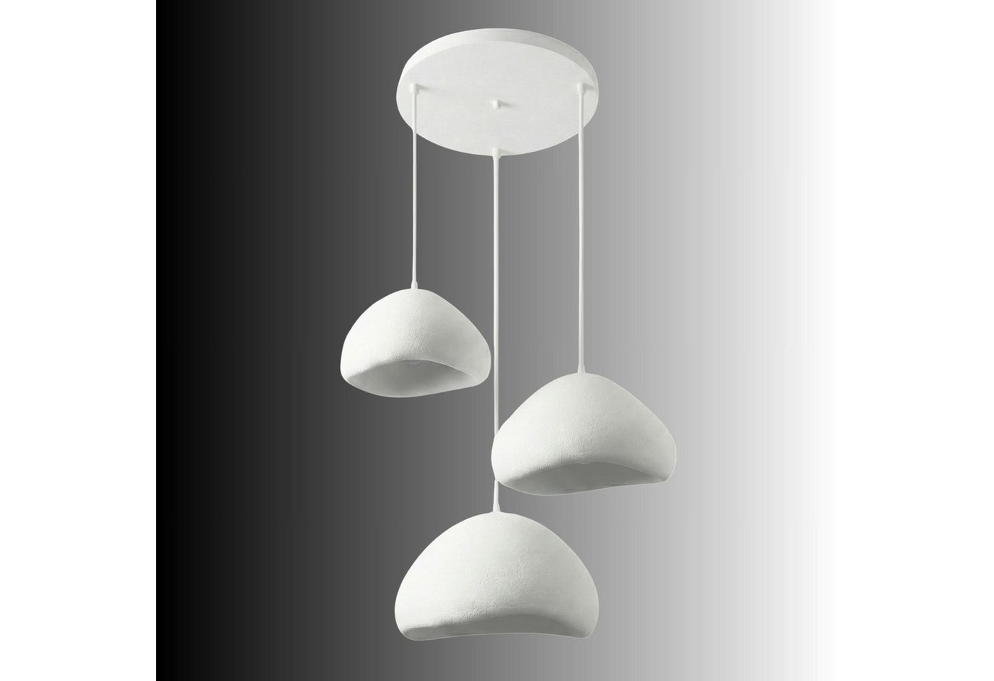 Opviq Kronleuchter Design Leuchte, Verstellbare Höhe 80-115, Abhängig vom Leuchtmittel, Design Pendelleuchte Weiß – Fiberglas-– 1-, 2- oder 3-flammig wählbar Opviq Kronleuchter Design Leuchte, Verstellbare Höhe 80-115, Abhängig vom Leuchtmittel, Design Pendelleuchte Weiß – Fiberglas-– 1-, 2- oder 3-flammig wählbar von Opviq