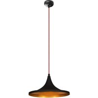 Opviq Pendelleuchte Elmas schwarz rot Metall B/H/T/L/D: ca. 35x117x35x35x35 cm E27 1 Brennstellen von Opviq