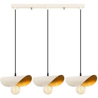 Opviq Pendelleuchte Sivani weiß gold Eisen B/H/T/L: ca. 17x106x17x80 cm E27 3 Brennstellen Opviq Pendelleuchte Sivani weiß gold Eisen B/H/T/L: ca. 17x106x17x80 cm E27 3 Brennstellen von Opviq