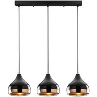 Opviq Pendelleuchte Yildo schwarz Kupfer Metall B/H/T/L/D: ca. 17x111x17x67x17 cm E27 3 Brennstellen Opviq Pendelleuchte Yildo schwarz Kupfer Metall B/H/T/L/D: ca. 17x111x17x67x17 cm E27 3 Brennstellen von Opviq