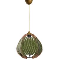 Opviq Pendelleuchte grün Baumwolle B/H/T/L/D: ca. 25x30x25x25x25 cm E27 1 Brennstellen von Opviq