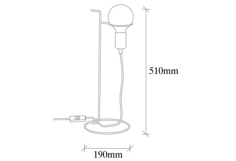 Opviq Schreibtischlampe METAL BODY, 51 cm V1152 von Opviq