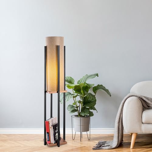 Opviq Stylish Floor Lamp with Metal Body, 64 cm Height, Black & Copper Finish | 25 x 25 x 130 cm, E27 Socket, 40W Max, Double Insulated, IP20 | Perfect for Modern Living Spaces von Opviq