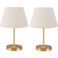 Opviq Tischleuchte creme Metall B/H/T/L/D: ca. 22x37x22x22x22 cm E27 1 Brennstellen von Opviq