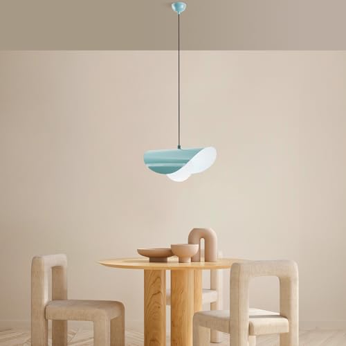 Opviq Turquoise Metal Chandelier, Adjustable Height 25-112 cm, Ø10 Base Plate, 90 cm Cable, E27 Socket Max 40W, Stylish Lighting for Modern Spaces von Opviq